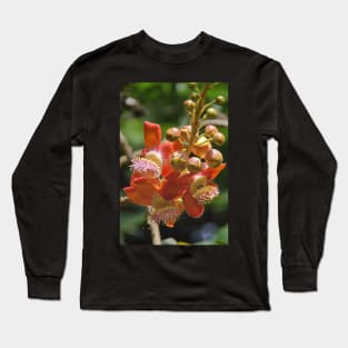 Cannonball Tree Flowers and Buds Long Sleeve T-Shirt